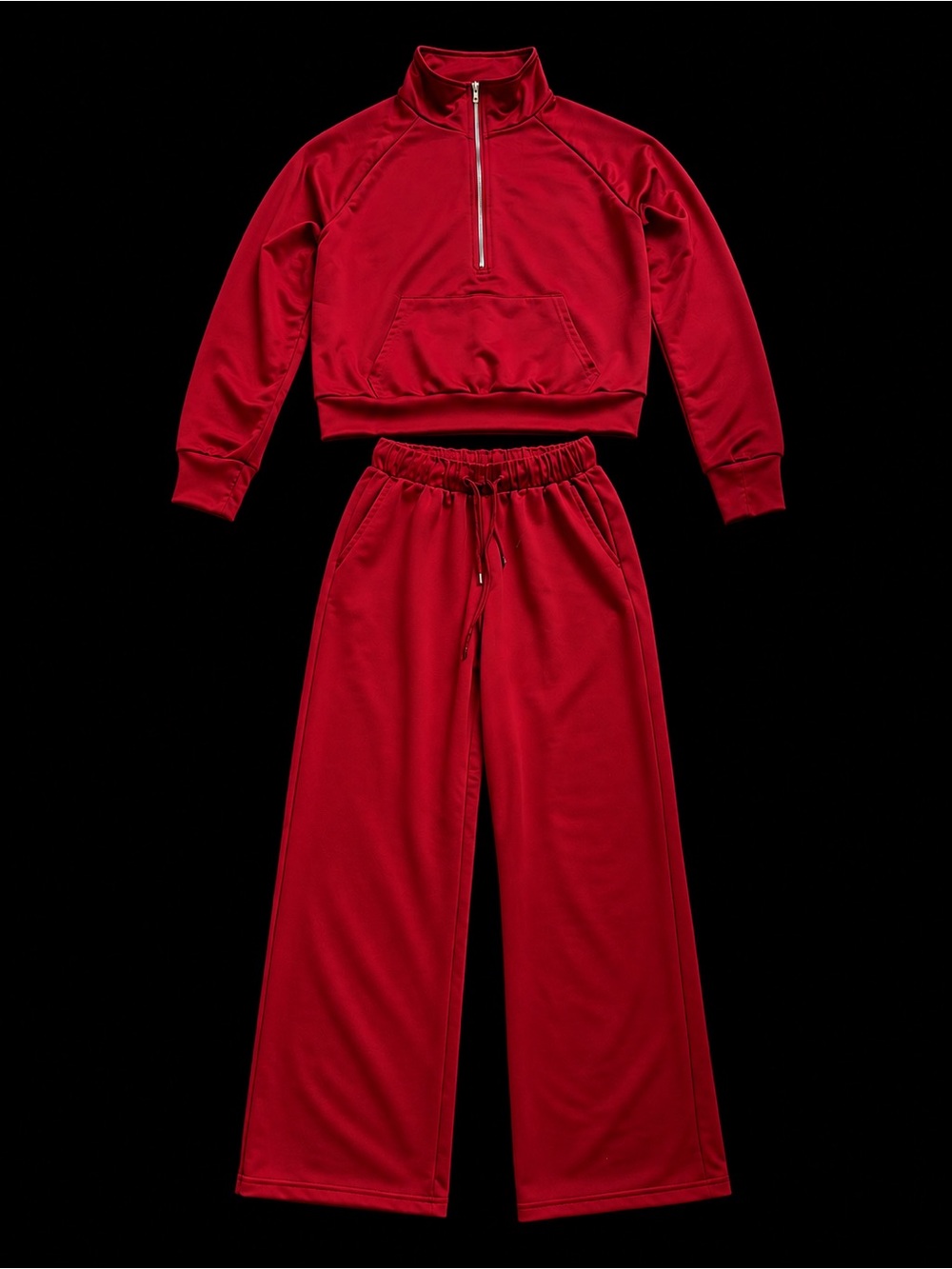 Red Set- Pullover & Drawstring Pants